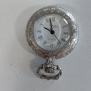 Elegant Silver Wall Clock